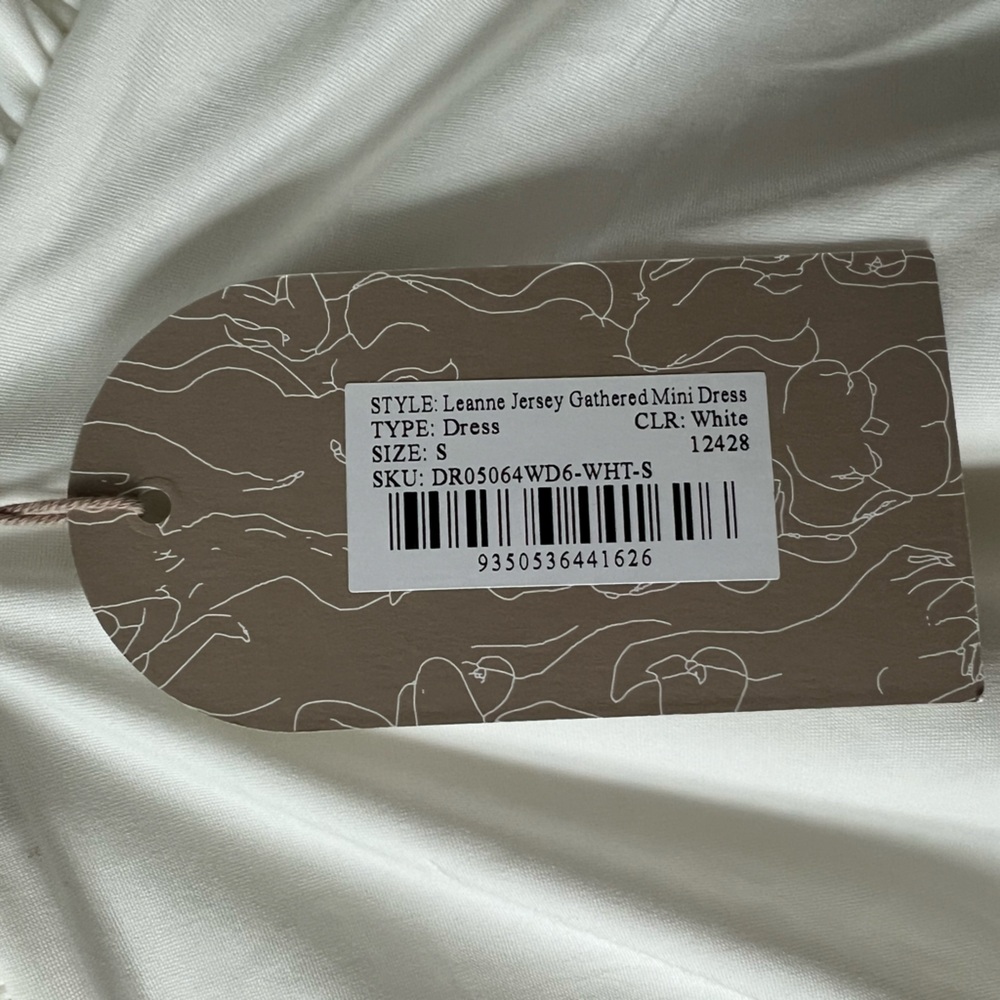 Brand New Meshki Leanne Jersey Gathered Mini Dress NWT Size Small - Picture 8 of 8